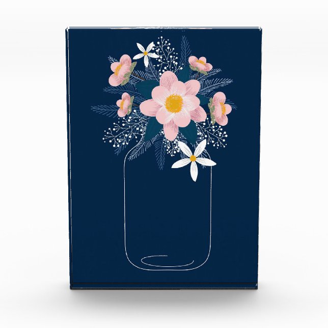 Bloque Para Fotos Flores En Vase (Anverso)