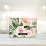 Bloque Para Fotos Flores y nombre de color rosa pastel moderno<br><div class="desc">Flores y nombre de color rosa pastel moderno</div>