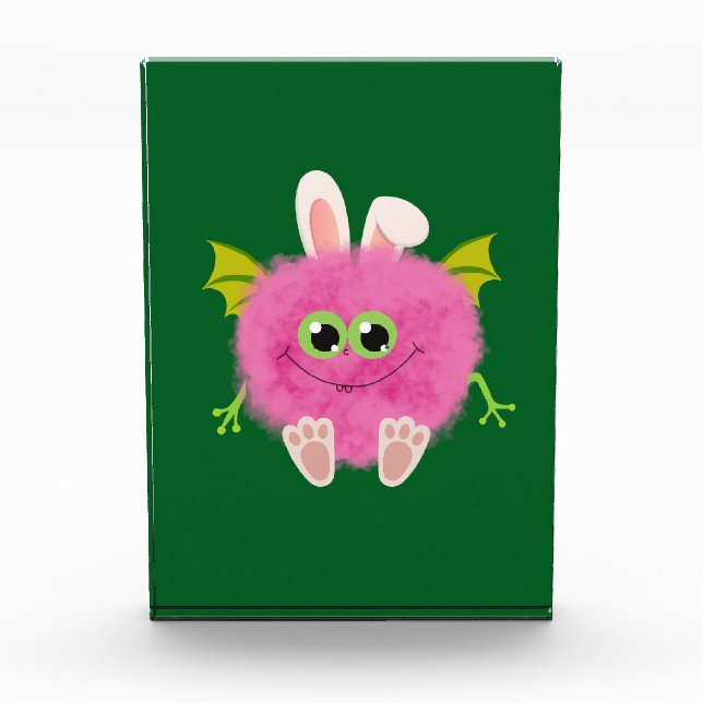 Bloque Para Fotos Fluffy little pink rabbit monster (Anverso)