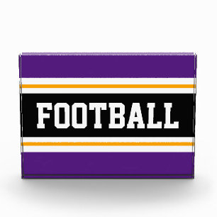 Bloque Para Fotos FOOTBALL Royal Purple Black Yellow White Strips