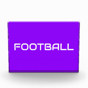 Bloque Para Fotos FOOTBALL Sporty Modern Textos Sobre El Púrpura Bri