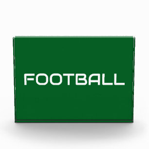 Bloque Para Fotos FOOTBALL Texto blanco moderno sobre verde forestal