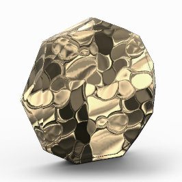 Bloque Para Fotos Formas redondeadas en color bronce, dorado claro, 