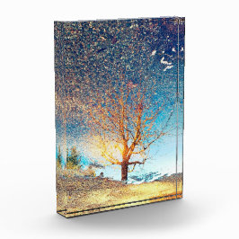 Bloque Para Fotos Fotobloqueo acrílico de 5"x7" || Puddle de cerezo