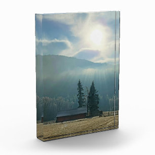 Bloque Para Fotos Fotobloqueo acrílico de 5"x7" Sol y niebla