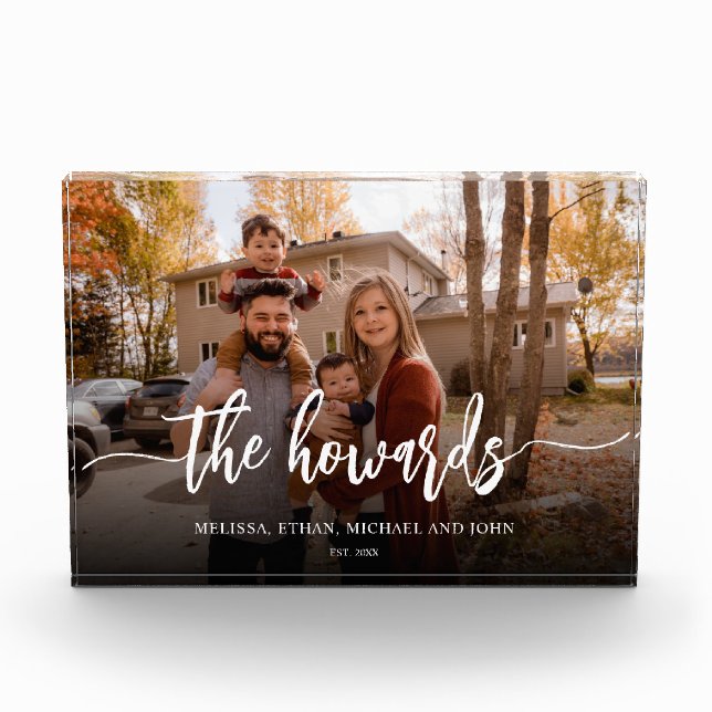 Bloque Para Fotos Fotografía de estilo con guión de pincel (Anverso)