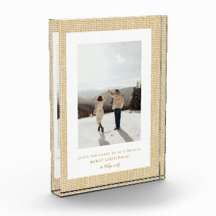 Bloque Para Fotos Fotografía de Houndstoth Aztec Gold