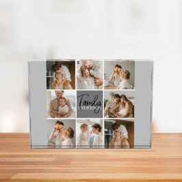 Bloque Para Fotos Fotografía de la familia Collage y regalo gris per