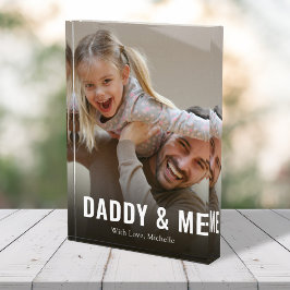 Bloque Para Fotos Fotografía Minimalista simple caligrafía Papi y yo