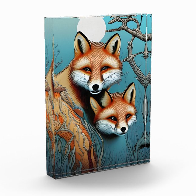 Bloque Para Fotos Fox madre y bebé (Izquierda)