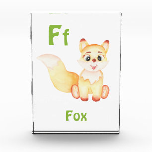 Bloque Para Fotos Fox personaliza ABC: Letra F - Añadir tu nombre