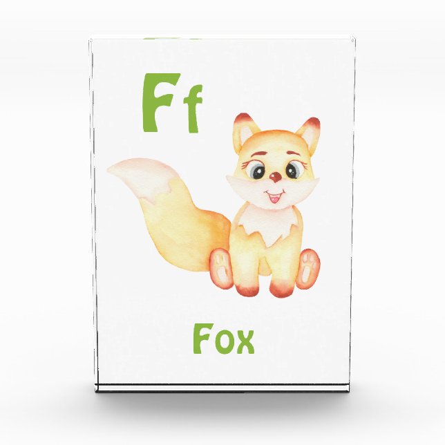 Bloque Para Fotos Fox personaliza ABC: Letra F - Añadir tu nombre (Anverso)