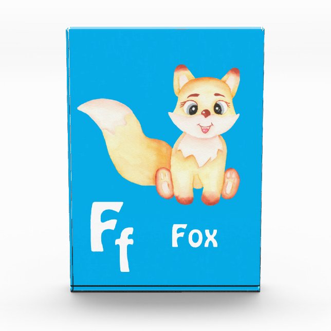 Bloque Para Fotos Fox personaliza ABC: Letra F - Añadir tu nombre (Anverso)