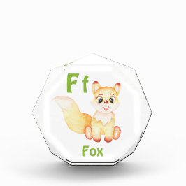 Bloque Para Fotos Fox personaliza ABC: Letra F - Añadir tu nombre