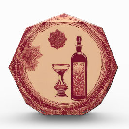 Bloque Para Fotos Frasco de rojo sobre arte de Lace AI