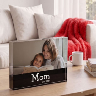 Bloque Para Fotos Fuente caprichosa blanca que dice mamá establecida