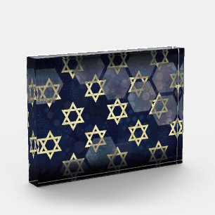 Bloque Para Fotos Fuerte vibra de Hanukkah de SlipperyJoe's estrella
