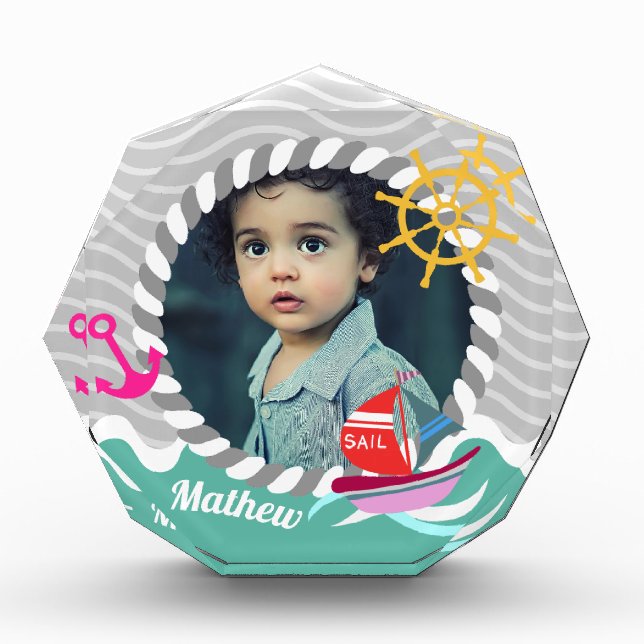 Bloque Para Fotos Fun Bots Photo Gray Aqua (Anverso)