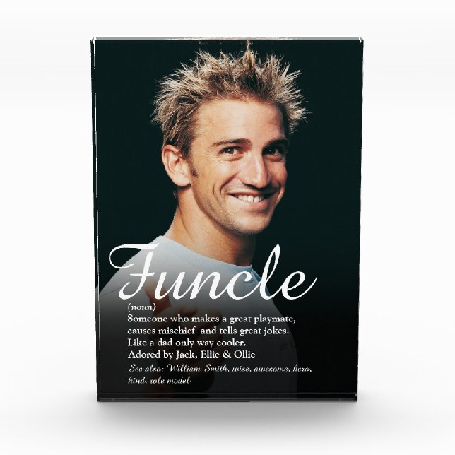 Bloque Para Fotos Funge Guay Fun Uncle Elegant Script (Anverso)