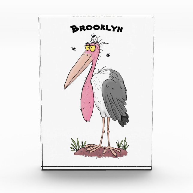 Bloque Para Fotos Funny marabou stork personalizado (Anverso)
