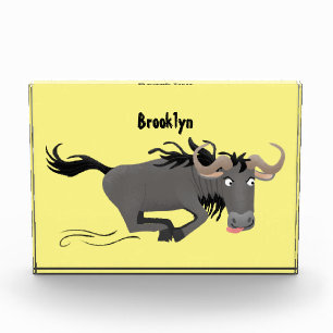 Bloque Para Fotos Funny Wildebeest corriendo ilustracion personaliza