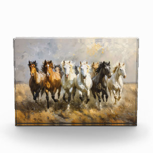 Bloque Para Fotos Galloping Mustang Pintura