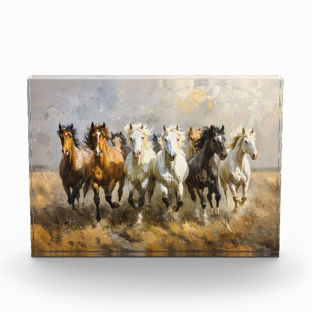 Bloque Para Fotos Galloping Mustang Pintura (Anverso)