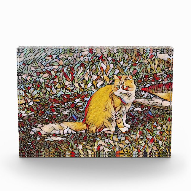 Bloque Para Fotos Gato de jengibre para dar un paseo (Anverso)