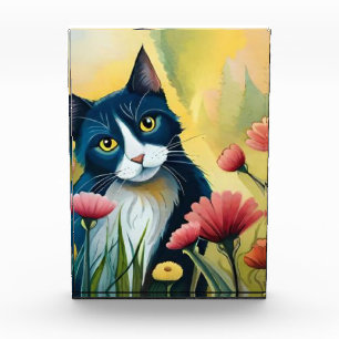 Bloque Para Fotos gato FLoral