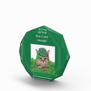 Bloque Para Fotos Gato gracioso en el Día de San Patricio