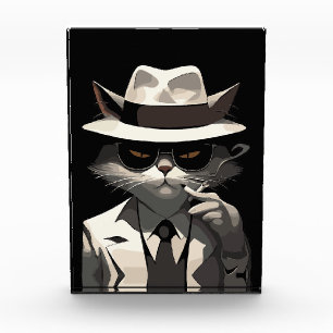 Bloque Para Fotos Gato Noir Genial: Felino Suave y Misterioso