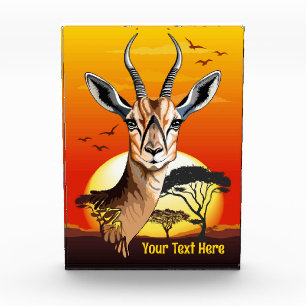 Bloque Para Fotos Gazelle Animal salvaje Antelope africano