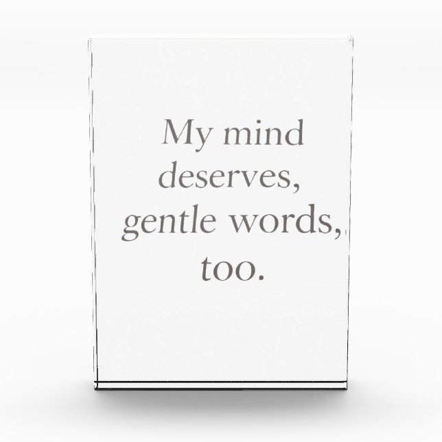 Bloque Para Fotos Gentle Words Self-Care Quote  (Anverso)