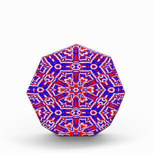 Bloque Para Fotos Geometría roja, blanca y azul