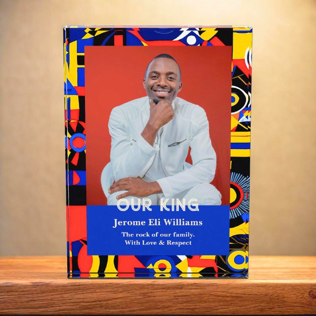 Bloque Para Fotos Geometric Abstract Christmas Gifts for Black Men (Geometric Abstract Christmas Gifts for Black Men Photo Block)