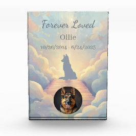 Bloque Para Fotos German Shepherd Rainbow Bridge Acrylic Photo Block