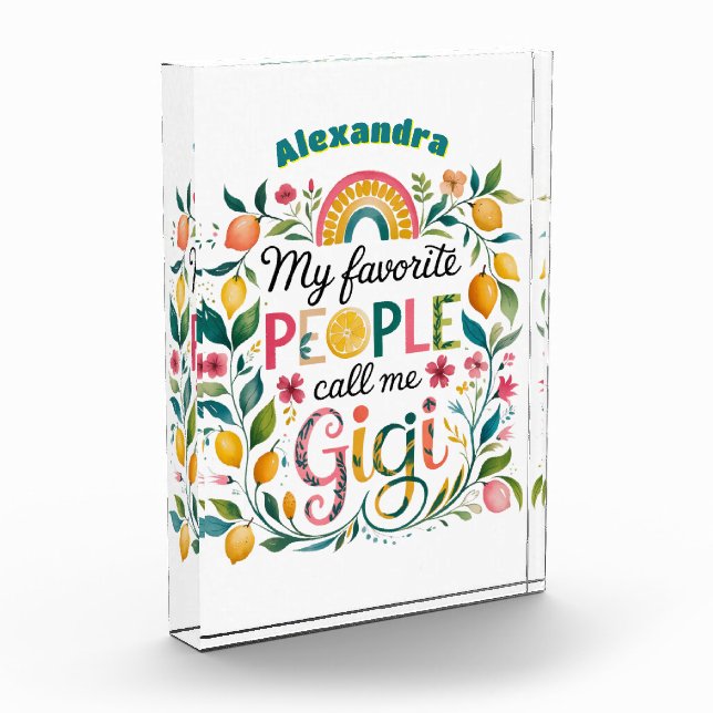 Bloque Para Fotos ❤️ GIGI personalizado regalo Día de la Madre cumpl (Izquierda)