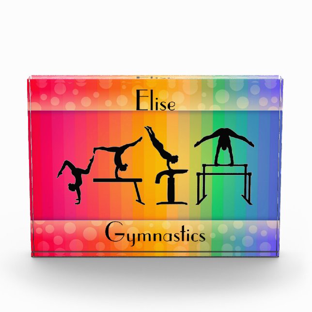 Bloque Para Fotos Gimnasia Arcoiris con Chicas Eventos de Gimnasia (Anverso)