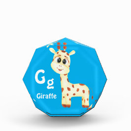 Bloque Para Fotos Giraffe personalizar ABC: Letra G - Añadir tu nomb