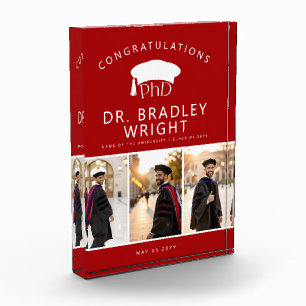 Bloque Para Fotos Gorra de graduación personalizada de doctorado PhD