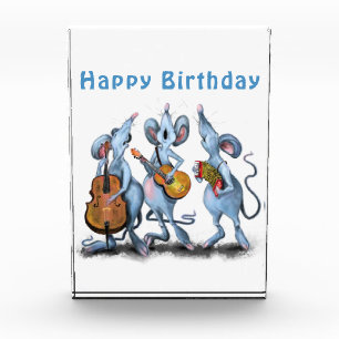 Bloque Para Fotos Graciosa banda romántica de ratón - Feliz cumple