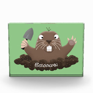 Bloque Para Fotos Gracioso gopher digging personalizado ilustracion