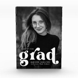 Bloque Para Fotos Graduación blanca de tipografía negrita