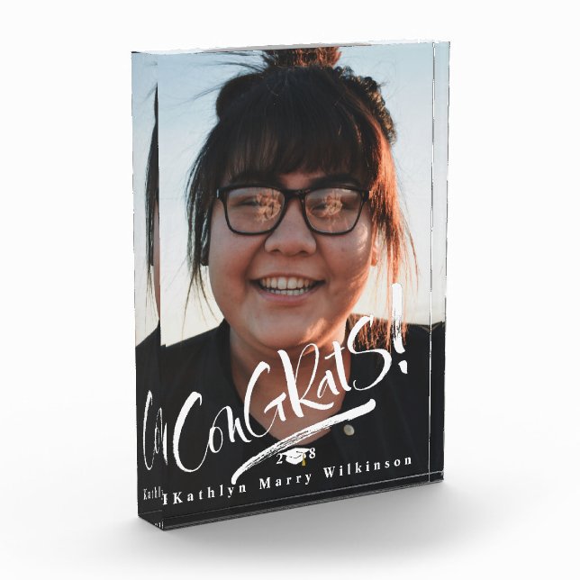 Bloque Para Fotos Graduación de guión moderno Grado de Felicitacione (Izquierda)