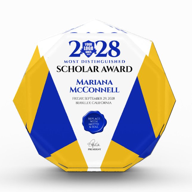 Bloque Para Fotos Graduación de la Universidad de la Escuela de Oro  (Anverso)