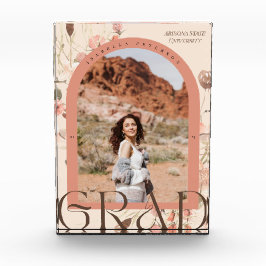 Bloque Para Fotos Graduación del marco del arco bohemio floral