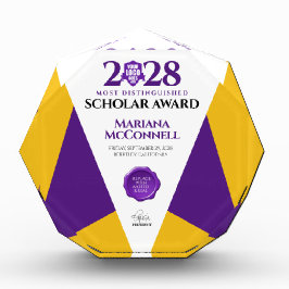 Bloque Para Fotos Graduación en la Universidad Purple Gold School