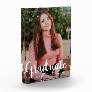 Bloque Para Fotos Graduación moderna de escritura blanca