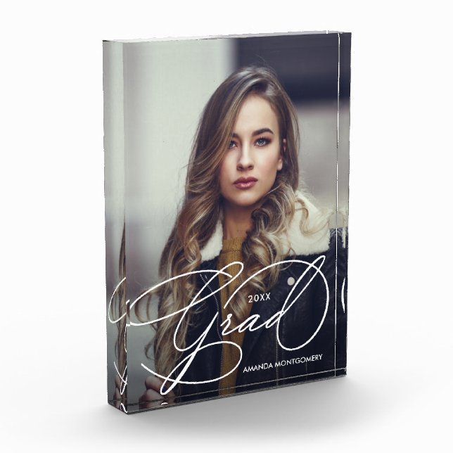 Bloque Para Fotos Graduación moderna de guiones de grado (Izquierda)