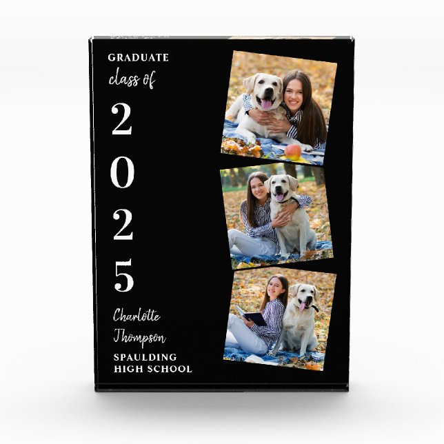 Bloque Para Fotos Graduación moderna personalizada Collage Keepsake (Anverso)